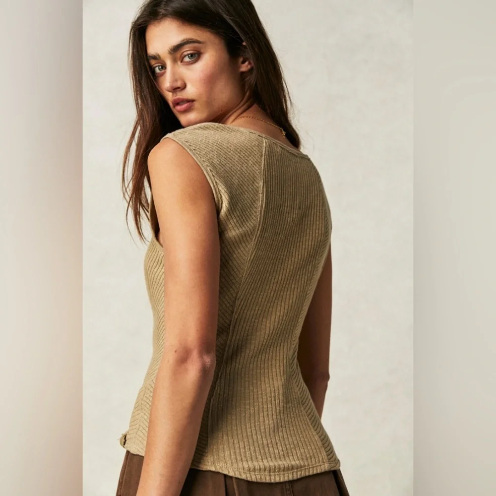 We The Free | Free People Boss Babe Women's Tank Top Size L - Picture 3 of 10